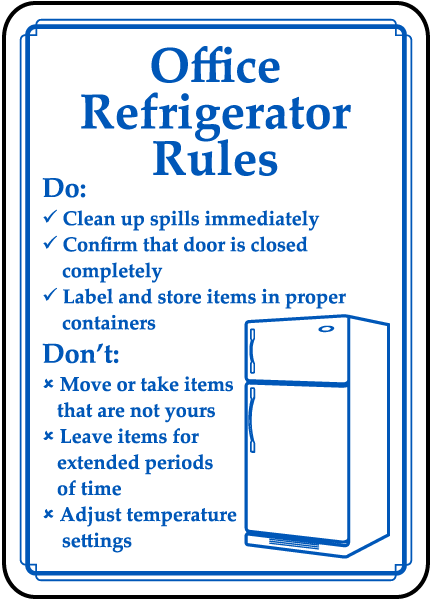 Clean Out Your Refrigerator Day Safety Sign News