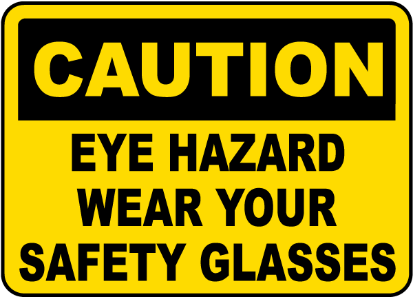 Wear Your Safety Glasses Sign I1980 By