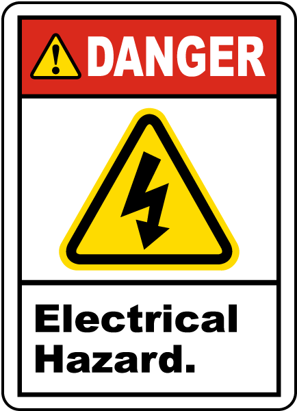 Danger Electrical Hazard Label J6700 By