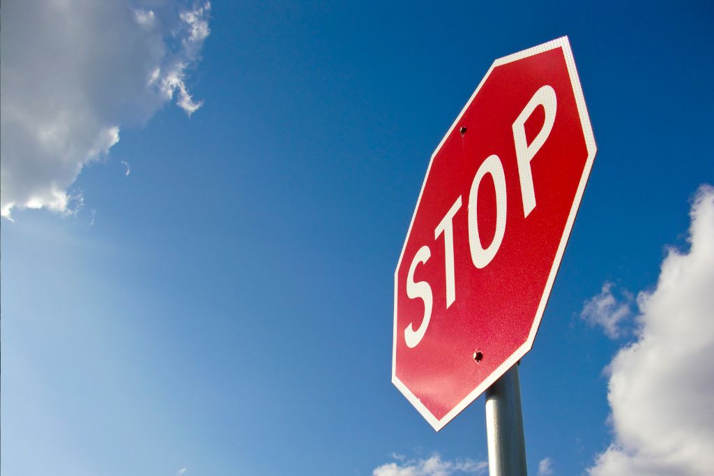 stop sign on street