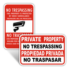 Private Property No Trespassing Signs