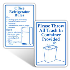 Office Etiquette Signs