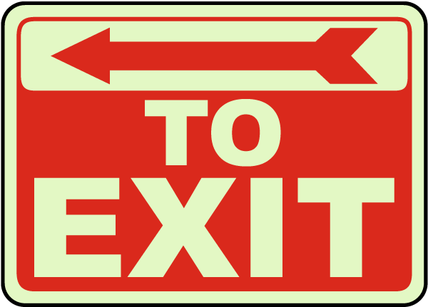 To Exit Left Arrow Sign A5124 By SafetySign