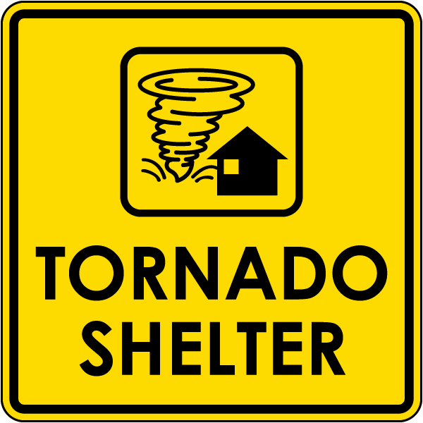 ZING 2542 Eco Safety V Sign, Tornado Shelter, 7Hx12Wx5D, Recycled Plastic
