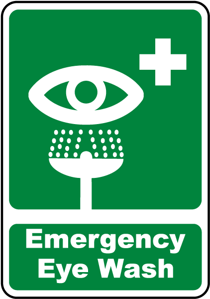 Emergency Eye Wash Sign D4665 - by SafetySign.com