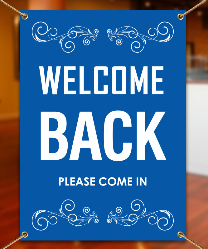 Welcome Back, Please Come In Banner Claim Your 10% Discount