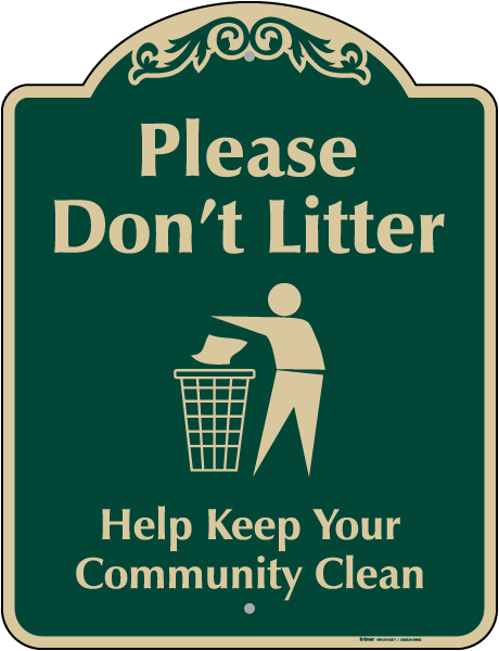 Please Don't Litter When Visiting Conservation Areas