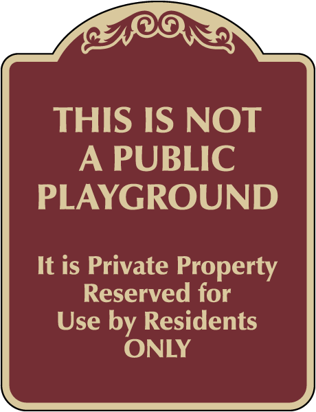 Private Property Reserved For Residents Only Sign - Save 10%
