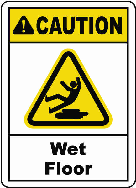 caution wet floor symbol