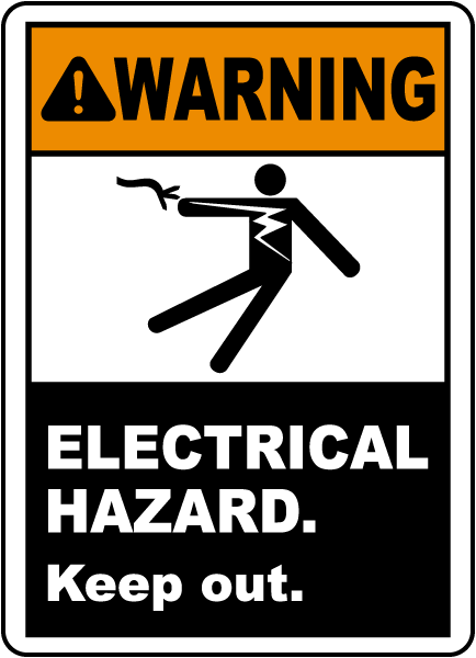 Electrical Hazard Keep Out Sign E3393 - by SafetySign.com