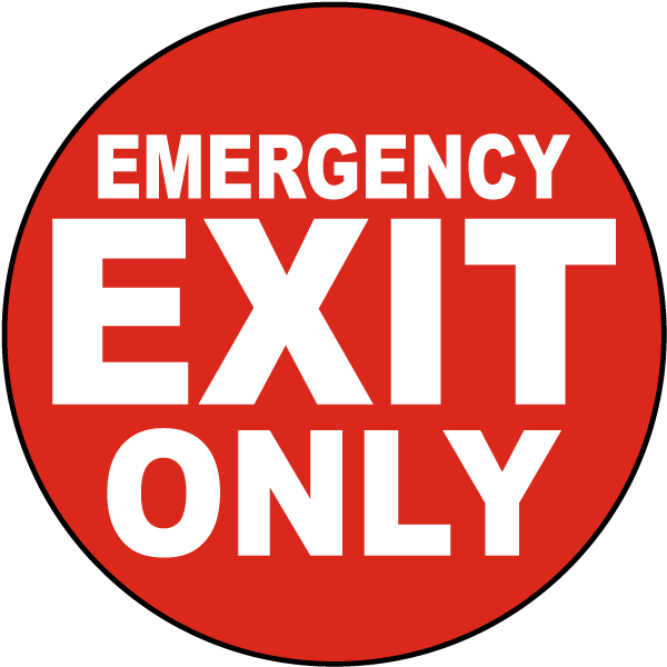 Emergency Exit Only Floor Sign Get 10% Off Now