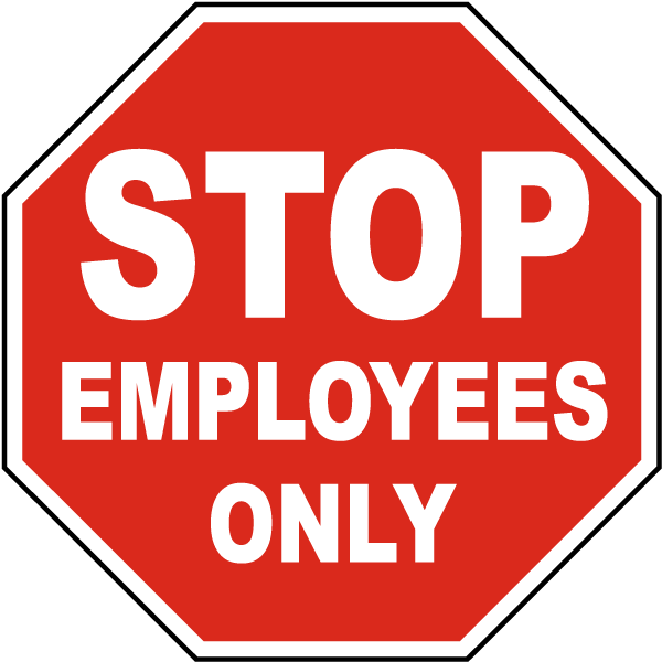 stop employees only sign f3768 by safetysigncom