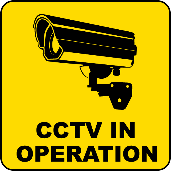 CCTV In Operation Sign F7129 - by 