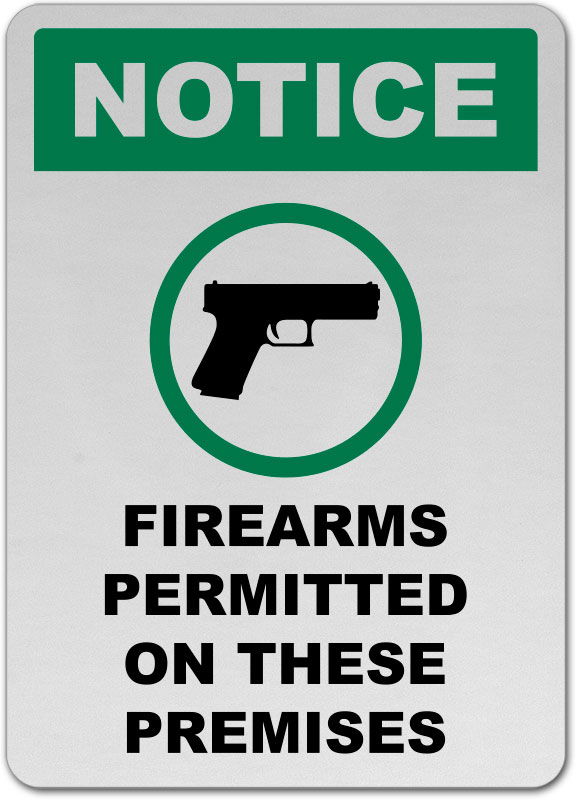 Firearms Permitted on These Premises Sign F7171 - by SafetySign.com