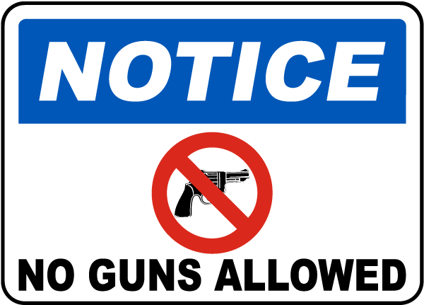 No Guns Allowed Sign Get 10 Off Now