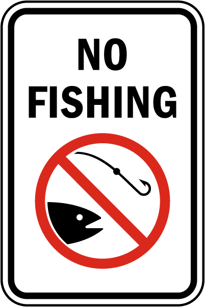 Shop for Attention No Fishing Aluminum Sign (Diamond Reflective
