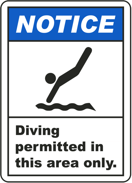 New Jersey Diving Permitted Sign - Save 10% Instantly