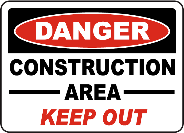 Construction Area Keep Out Sign G2311 - by SafetySign.com
