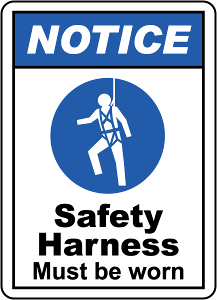 safety harness sign
