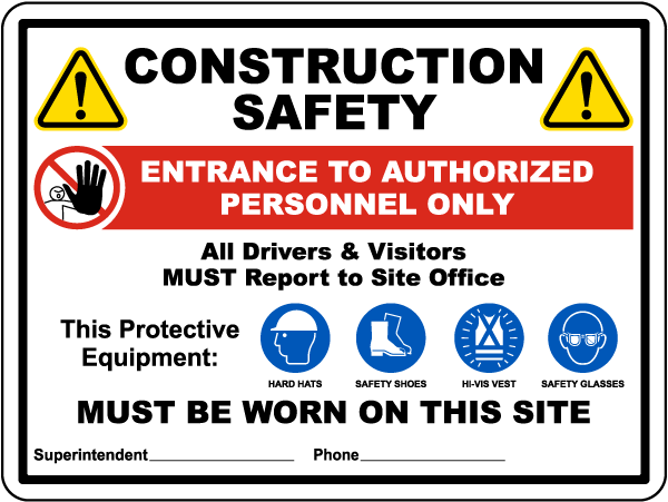 Construction Site Safety Sign - Save 10% Instantly