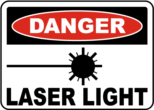 Danger Laser Light Sign H1500 - by 