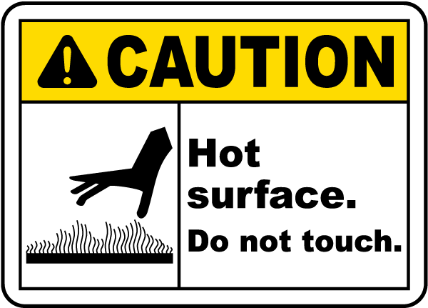 warning do not touch sign