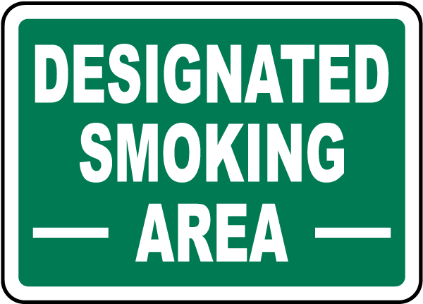 Designated Smoking Area Sign J2506
