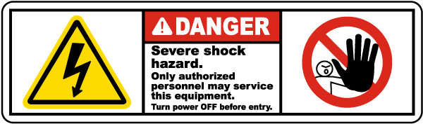 Severe Shock Hazard Label - Claim Your 10% Discount