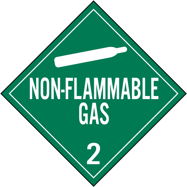 Non-Flammable Gas Class 2 Placard - K5624