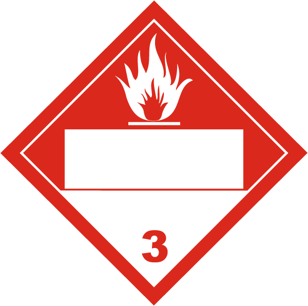 Blank Flammable Liquid Class Placard L By Safetysign Com