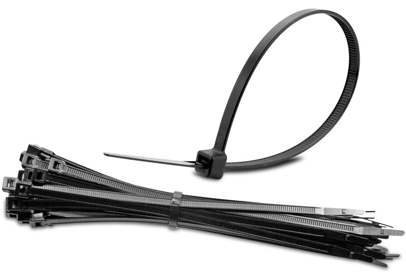 Cable Ties, Zip Ties, 50-Pound Tensile Strength, 7.75-Inch, Black - 450-200