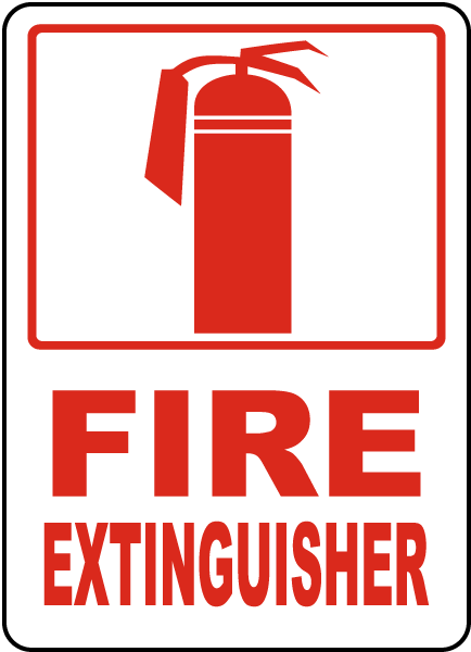 Fire Extinguisher Sign R5432