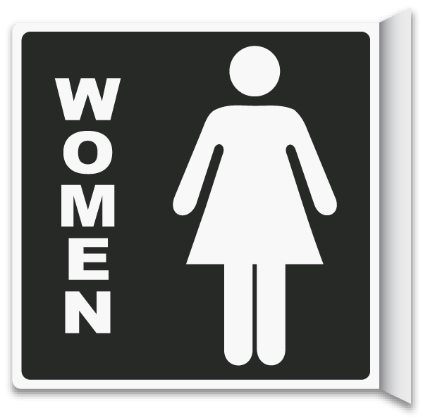 2-Way Women's Restroom Sign - Get 10% Off Now