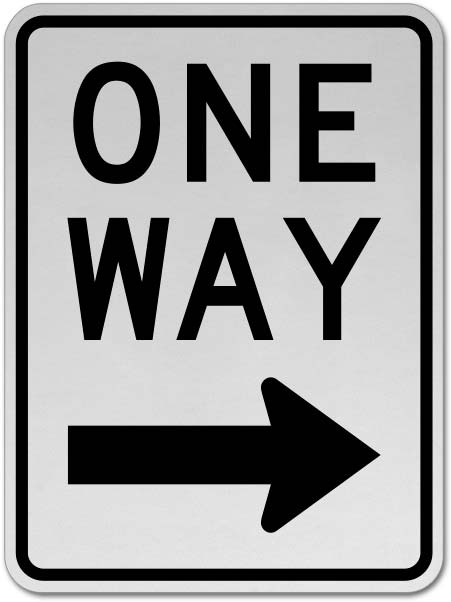 One Way Right Sign - Get 10% Off Now