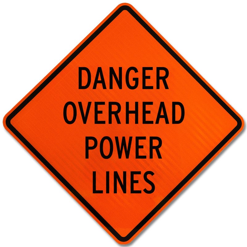 Danger Overhead Power Lines Sign X4734 By