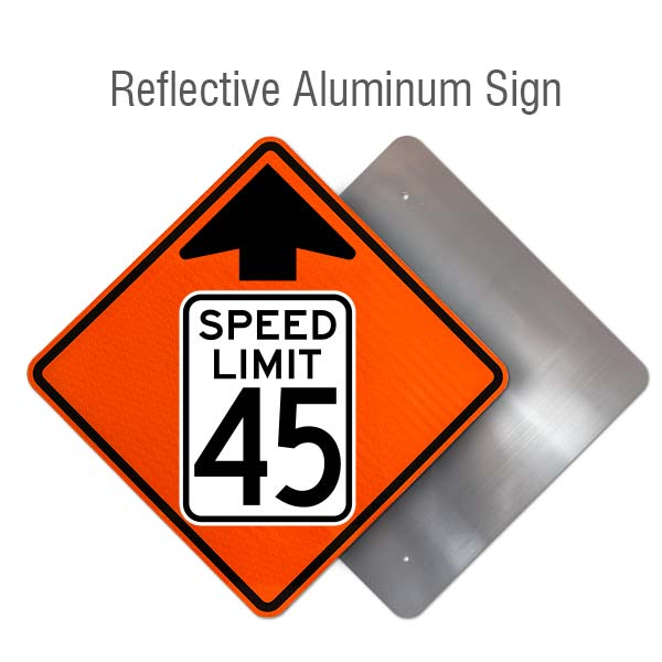 Reduced Speed Limit 45 MPH Sign