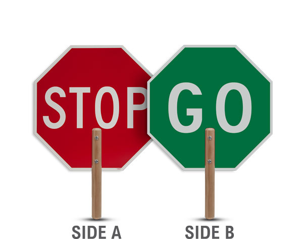 Stop / Go Traffic Paddles - Claim Your 10% Discount