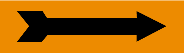 Orange/Black Arrow Label