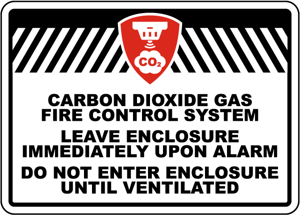 Carbon Dioxide Fire Control Sign