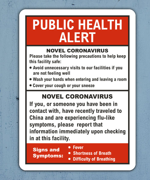 Public Health Alert Sign