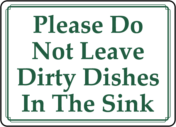 Sign For Not Using The Sink Printable Sign