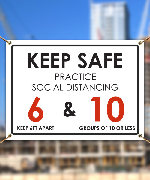 Keep Safe Practice Social Distancing Banner