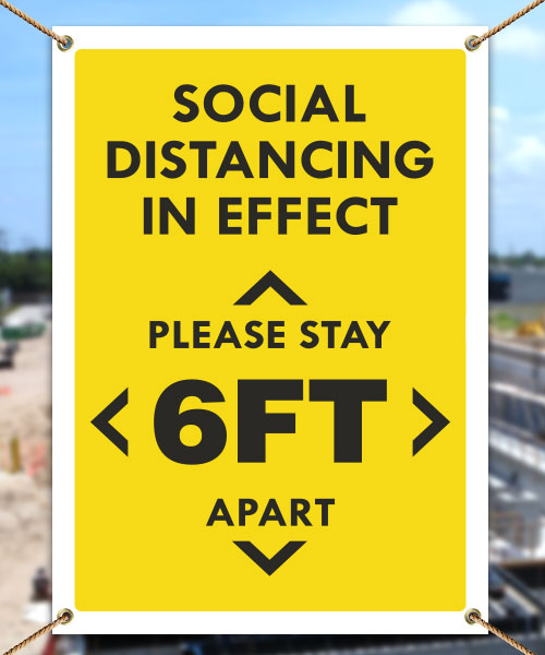 Social Distancing in Effect Banner