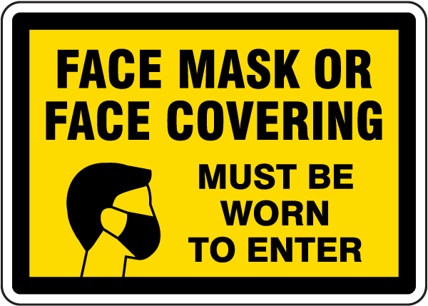 Face Mask Covering Sign D6252