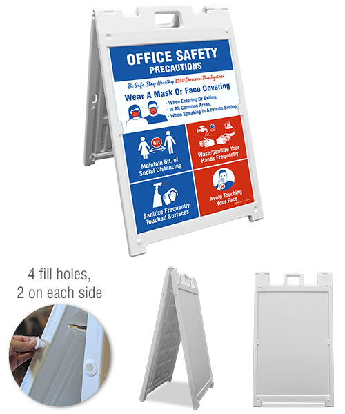 Office Safety Precautions Sandwich Board Sign