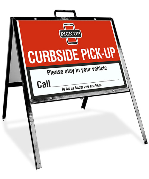 Curbside Pick Up Sandwich Board Sign