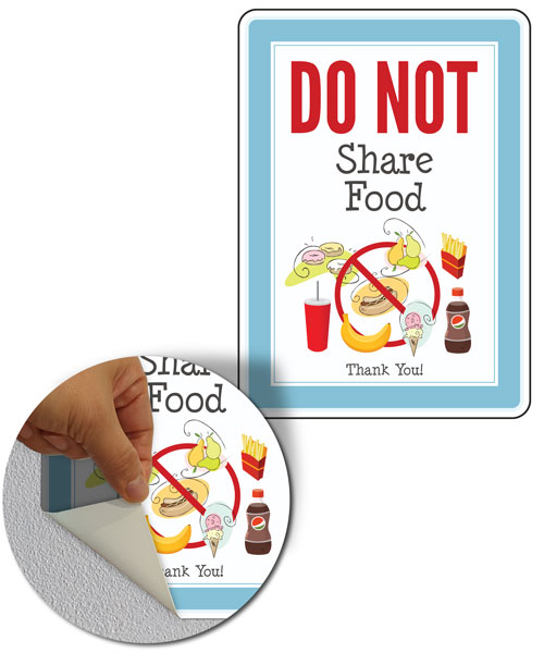 Do Not Share Food Sign
