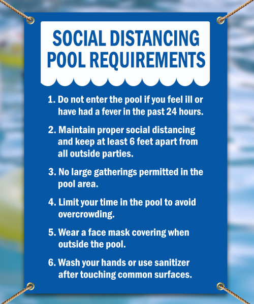 Social Distancing Pool Requirements Banner