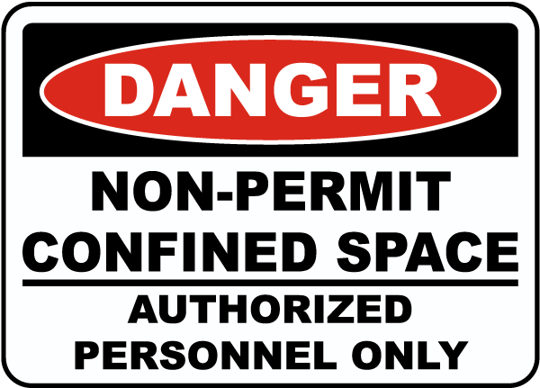 Non-Permit Confined Space Label