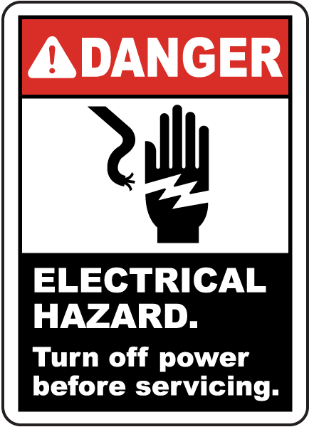Electrical Hazard Turn Off Power Sign E3392 - by SafetySign.com
